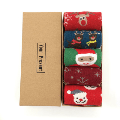 (🎄 Navidad-30% de descuento) 🎁 5 pares de calcetines navideños