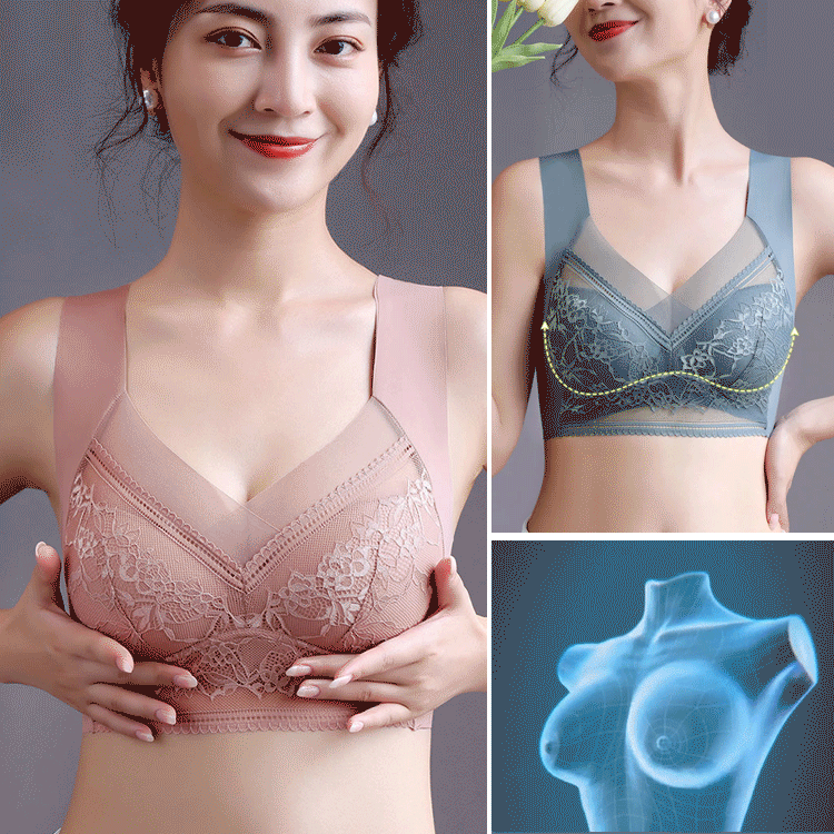 Womens Lace Ice Silk Bra