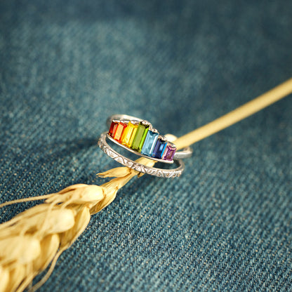 I Would Change The World For You Rainbow Ring