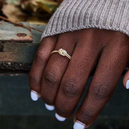 Mother & Daughter Bond Handcrafted Two Strand Knot Ring