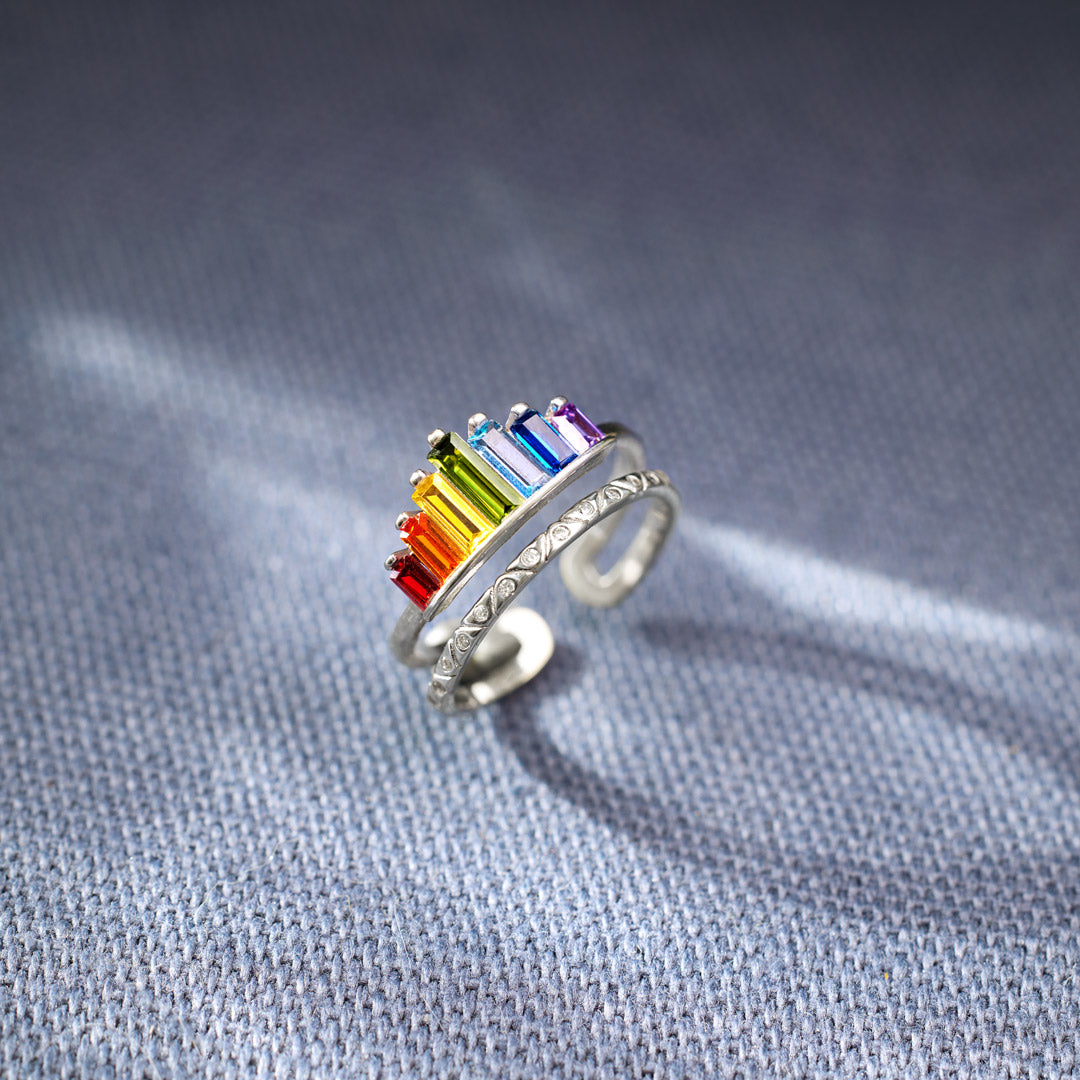 I Would Change The World For You Rainbow Ring