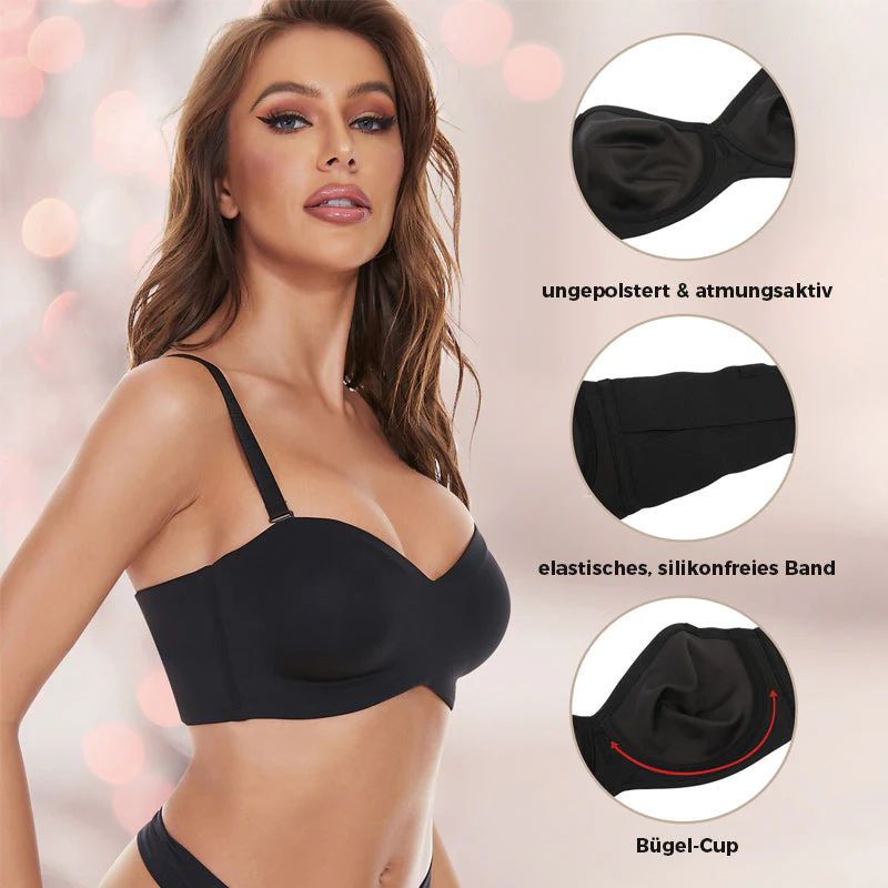 Soutien-gorge bandeau antidérapant à maintien intégral