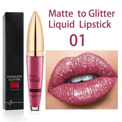 Diamond Lip Gloss Matte To Glitter Liquid Lipstick Waterproof