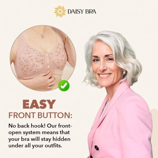 Daisy Bra - LAST DAY SALE BUY 1 GET 2 FREE(Please add 3 pcs to cart) - Comfortable & Convenient Front Button Bra