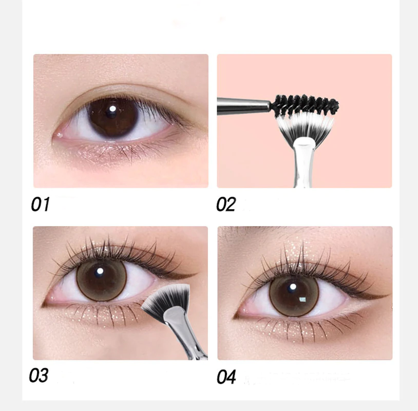 Angled Fan shaped Eyelash Brush