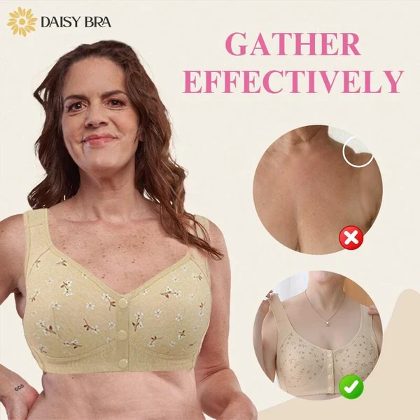 Daisy Bra - LAST DAY SALE BUY 1 GET 2 FREE(Please add 3 pcs to cart) - Comfortable & Convenient Front Button Bra