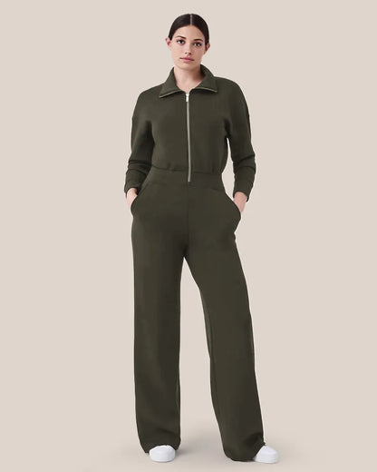 Long Sleeve Wide Leg Jumpsuit