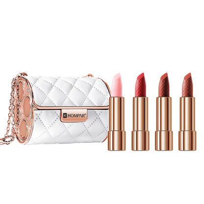 Diamond Small Leather Bag Lipstick Set