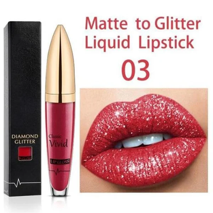 Diamond Lip Gloss Matte To Glitter Liquid Lipstick Waterproof