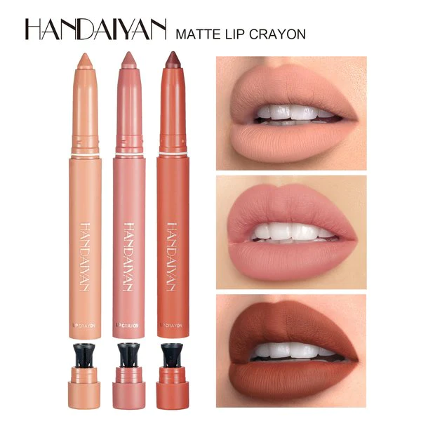 12 COLOR HANDAIYAN ROTATING SHARPENABLE MATTE LIPSTICK PENCILS