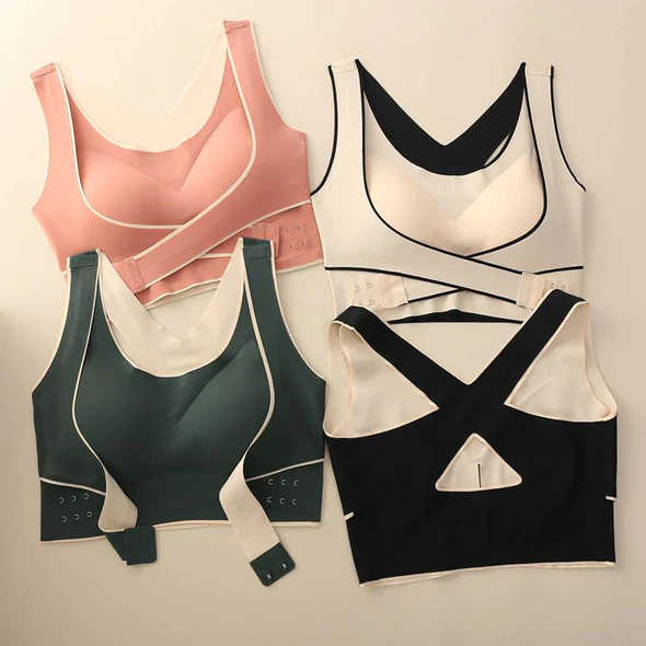 Shockproof push up sports bra