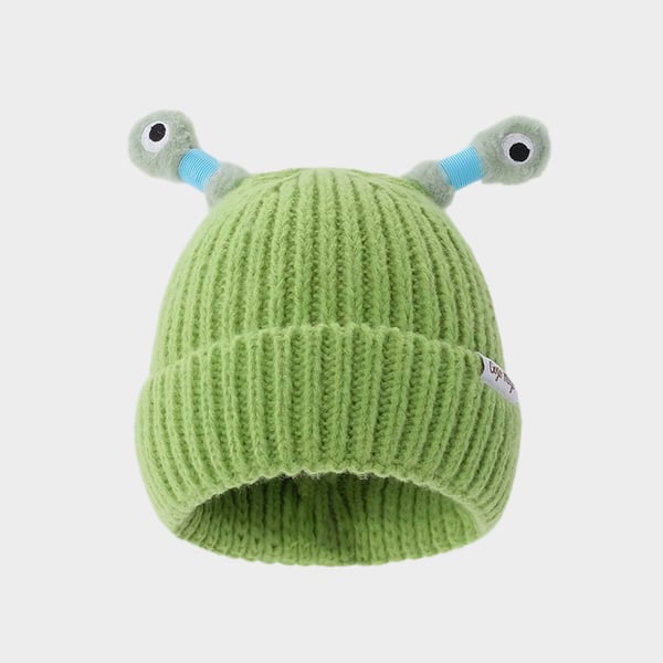 🔥VENTA CALIENTE - 49% DE DESCUENTO🔥Gorro de punto de pequeño monstruo brillante y lindo para padres e hijos de invierno