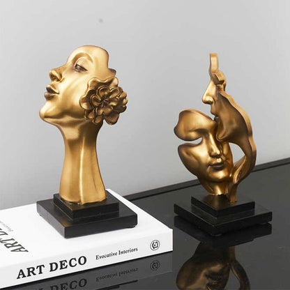 Sculptures de visage abstraites