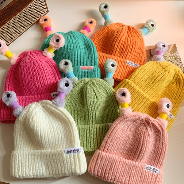 🔥VENTE CHAUDE - 49 % DE RÉDUCTION🔥Hiver Parent-Enfant Mignon Petit Monstre Lumineux Bonnet en Tricot