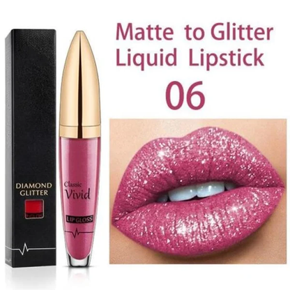 Diamond Lip Gloss Matte To Glitter Liquid Lipstick Waterproof