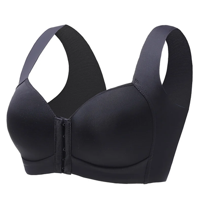 Plus Size Front Buckle Wide Strap Back Support Bra