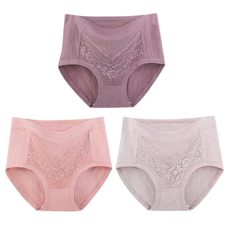 2024 Newest Plus Size LeakProof Lace Cotton Panties