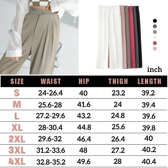 🔥 Gran oferta✨Pantalones sueltos informales de longitud completa para mujer