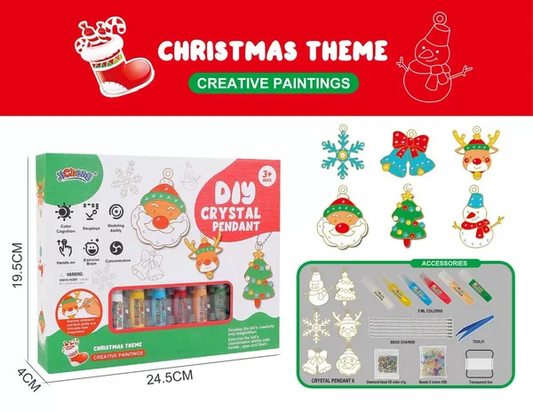 (🌲 Oferta navideña anticipada) 🎁Juego de manualidades y pintura con cristales para bricolaje