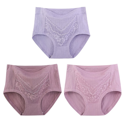 2024 Newest Plus Size LeakProof Lace Cotton Panties