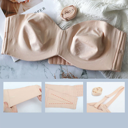 Soutien-gorge bandeau antidérapant à maintien intégral