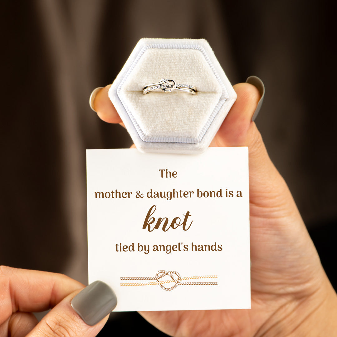 Mother & Daughter Bond Double Band Knot Ring