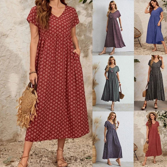 🌸VENTE CHAUDE 2023 - 49% DE RÉDUCTION🌸NOUVELLE Robe vintage à col en V 2023