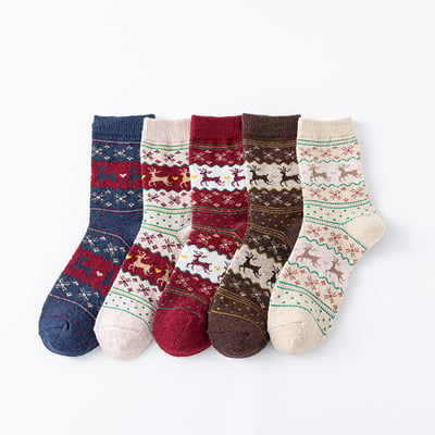 ( 🎄 Noël -30% ) 🎁 5 paires de chaussettes de Noël