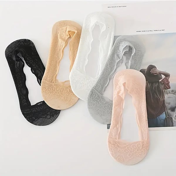 (🎁2024-Christmas Hot Sale🎁)🧦 Lace No Show Liner Socks for Women