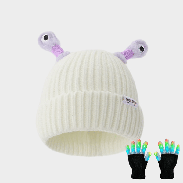 🔥VENTE CHAUDE - 49 % DE RÉDUCTION🔥Hiver Parent-Enfant Mignon Petit Monstre Lumineux Bonnet en Tricot