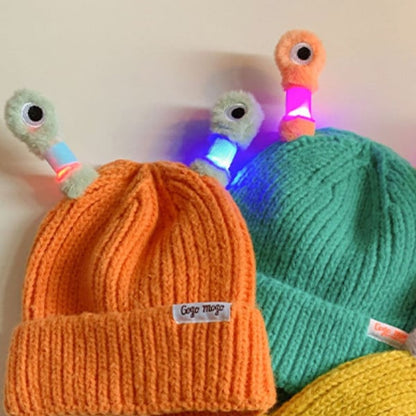 🔥VENTE CHAUDE - 49 % DE RÉDUCTION🔥Hiver Parent-Enfant Mignon Petit Monstre Lumineux Bonnet en Tricot