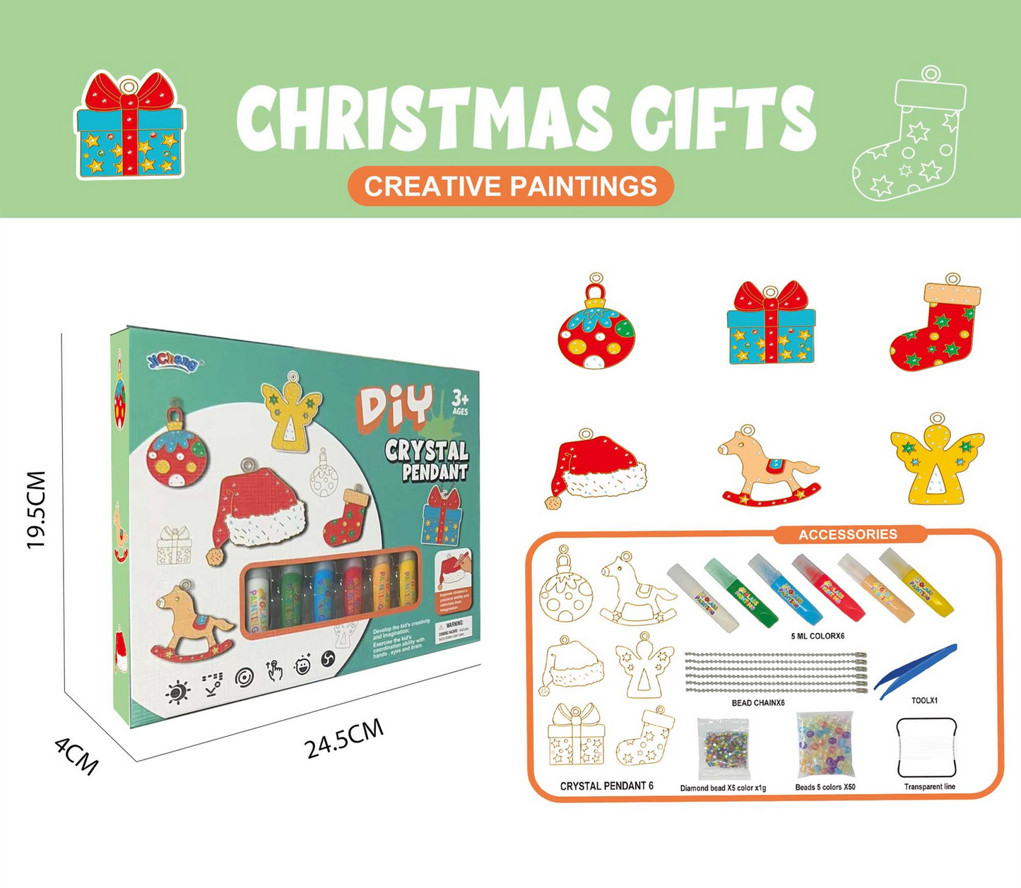 (🌲 Oferta navideña anticipada) 🎁Juego de manualidades y pintura con cristales para bricolaje