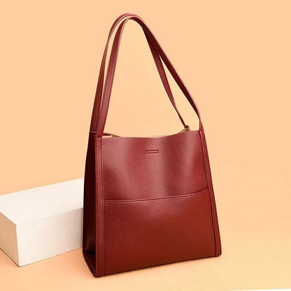 ⏰Last Day Promotion 70% OFF⏰Solid color simple genuine leather shoulder bag