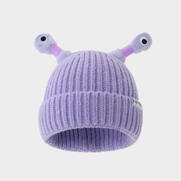 🔥VENTA CALIENTE - 49% DE DESCUENTO🔥Gorro de punto de pequeño monstruo brillante y lindo para padres e hijos de invierno