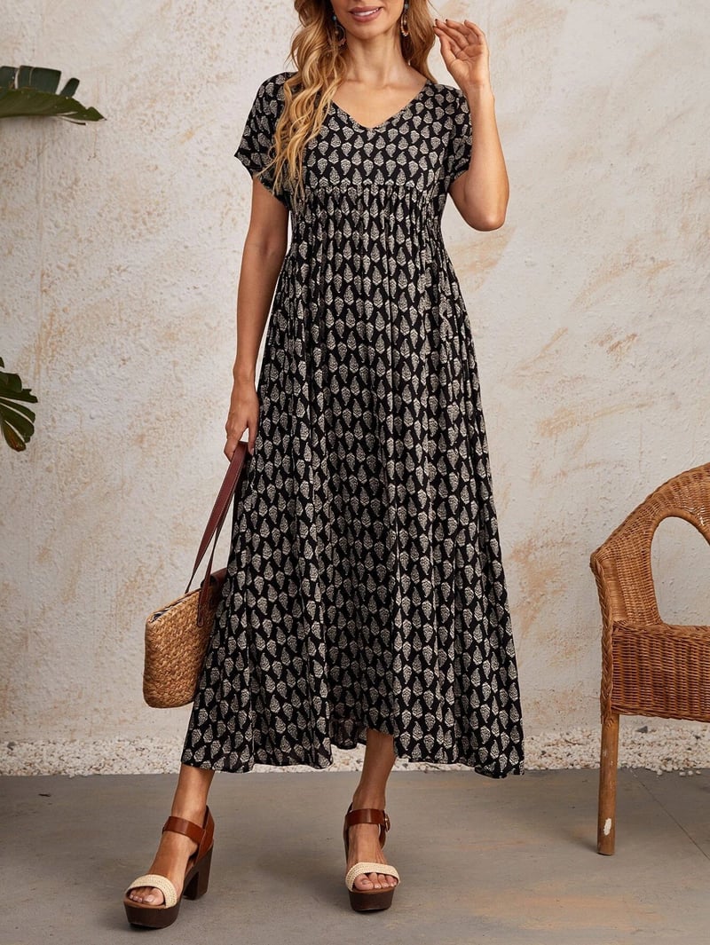 🌸VENTE CHAUDE 2023 - 49% DE RÉDUCTION🌸NOUVELLE Robe vintage à col en V 2023