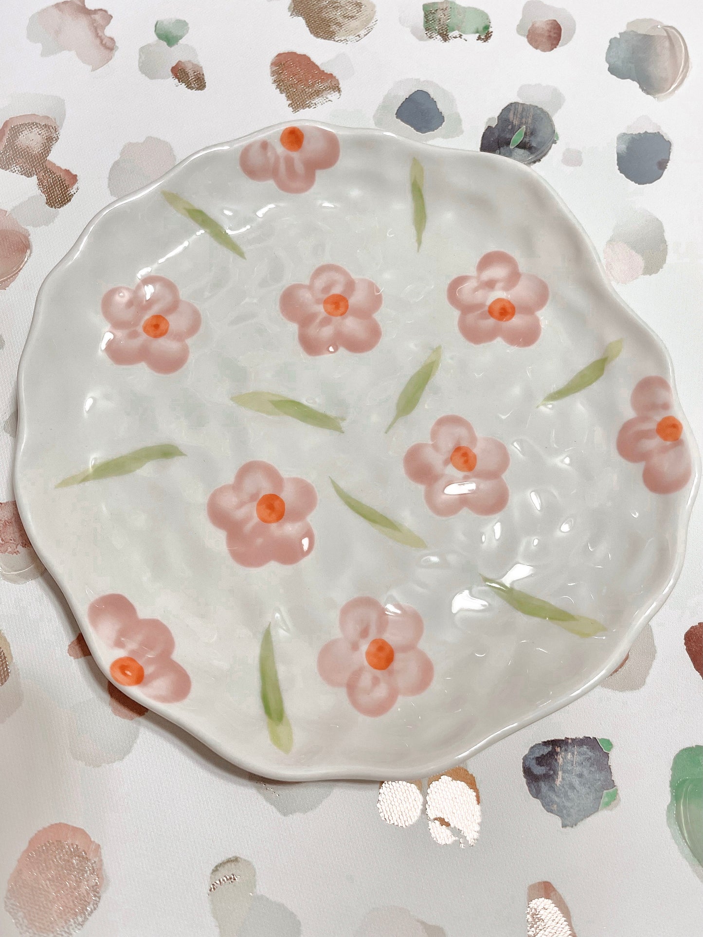 Spring Floral Ceramic Plate