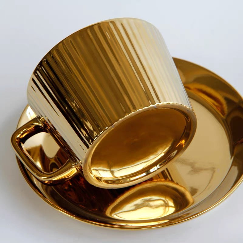 Gold Royal Style Coffee/Tea Cup & Plate Set