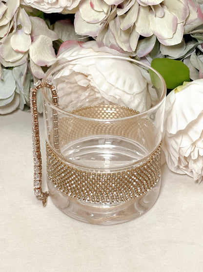 Giuliana Diamond Glass Cup -Handmade