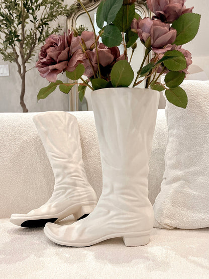 Ceramic Boot Vase - Handcrafted