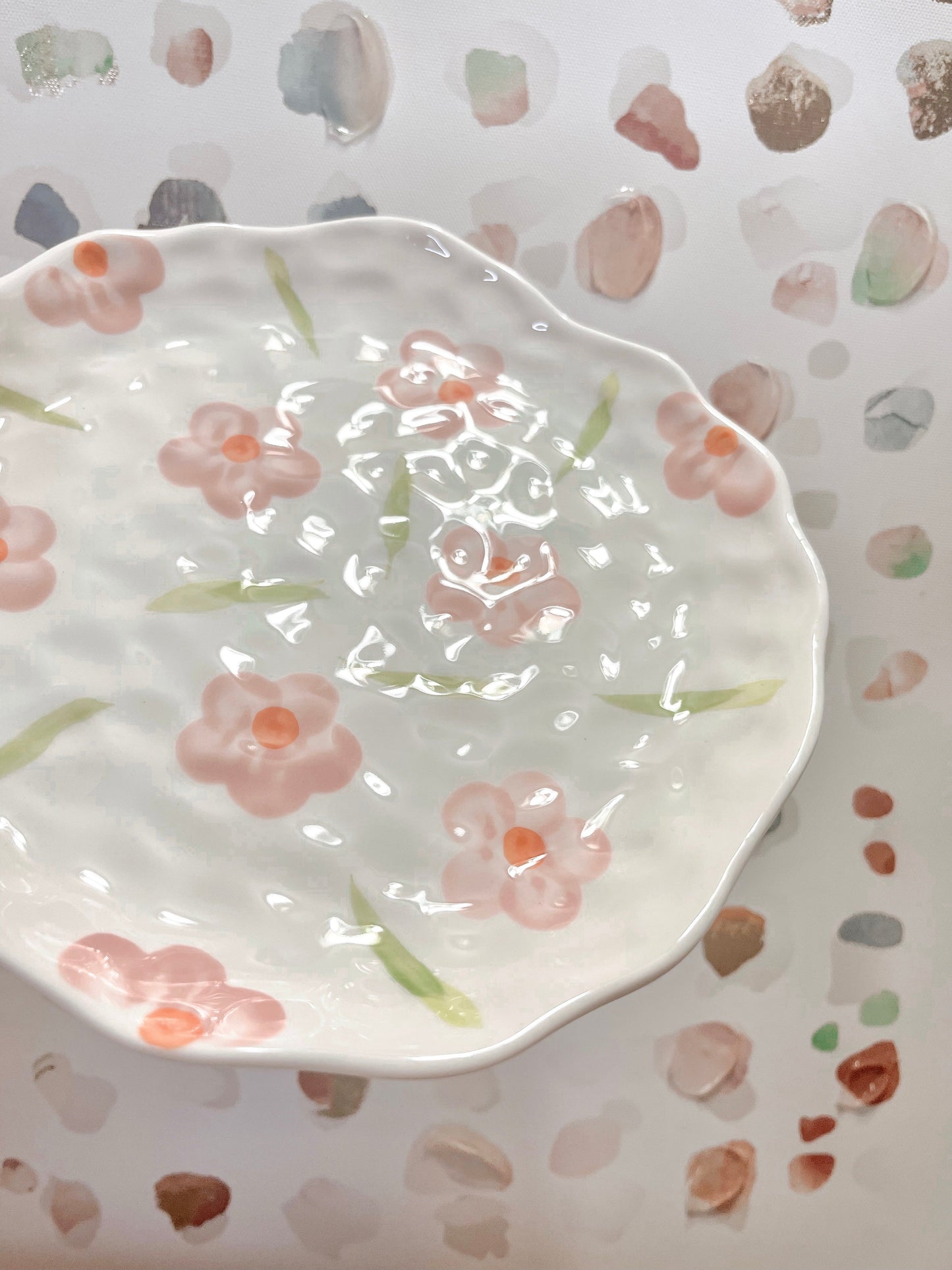 Spring Floral Ceramic Plate