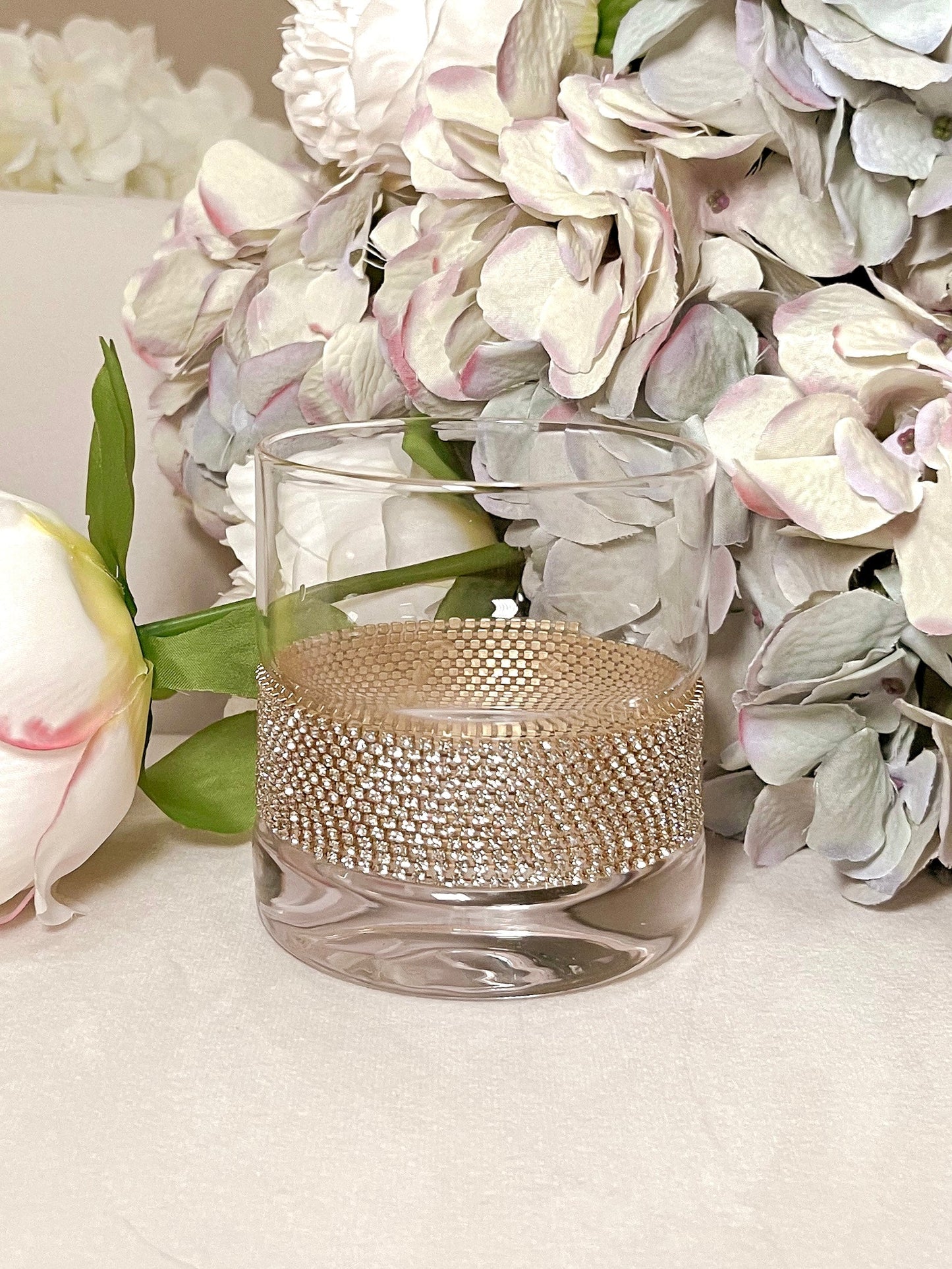 Giuliana Diamond Glass Cup -Handmade