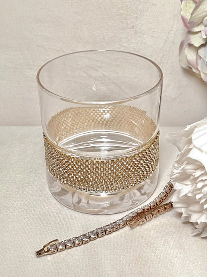 Giuliana Diamond Glass Cup -Handmade