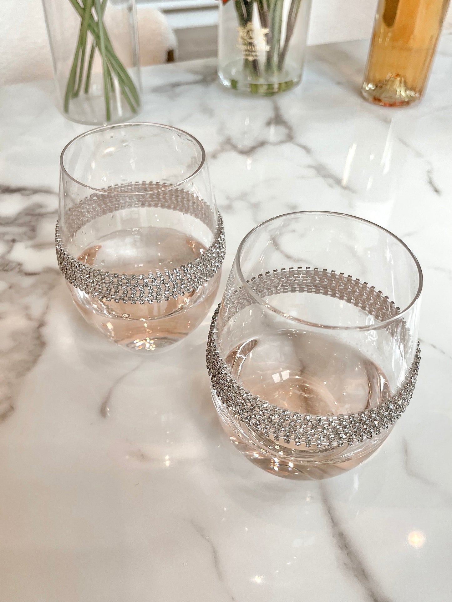 Florence Diamond Glass Cup -Handmade