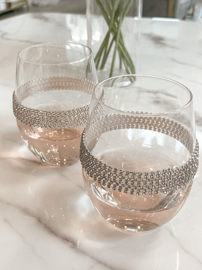 Florence Diamond Glass Cup -Handmade