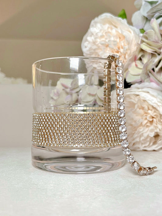 Giuliana Diamond Glass Cup -Handmade